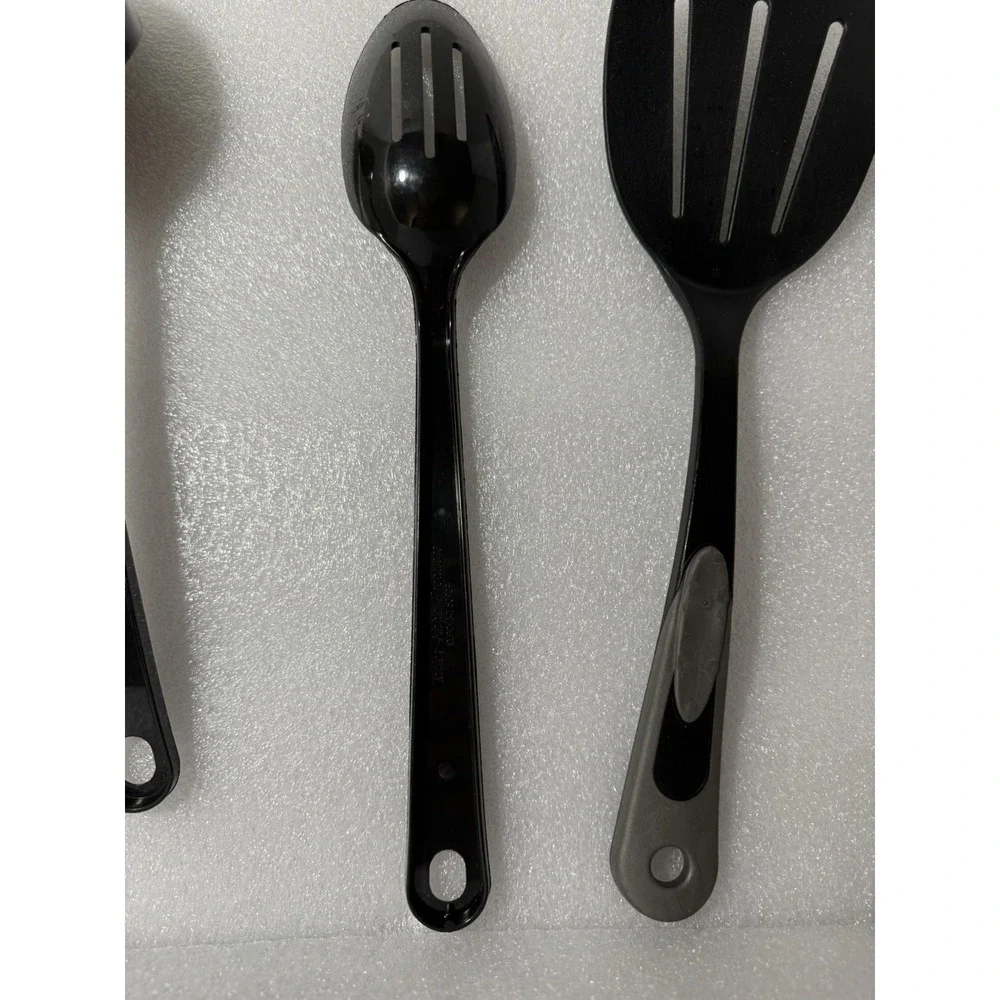 Taylor Made Product Black Slotted Spoon Set Made In‎ USA Vintage